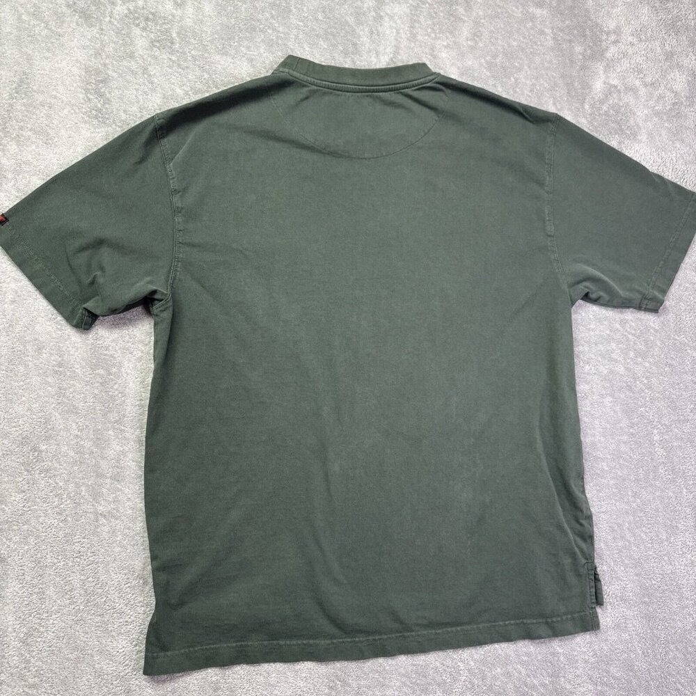 Wolverine Boots And Gear T-Shirt Mens Large Solid Green Front Pocket - Picture 10 of 10